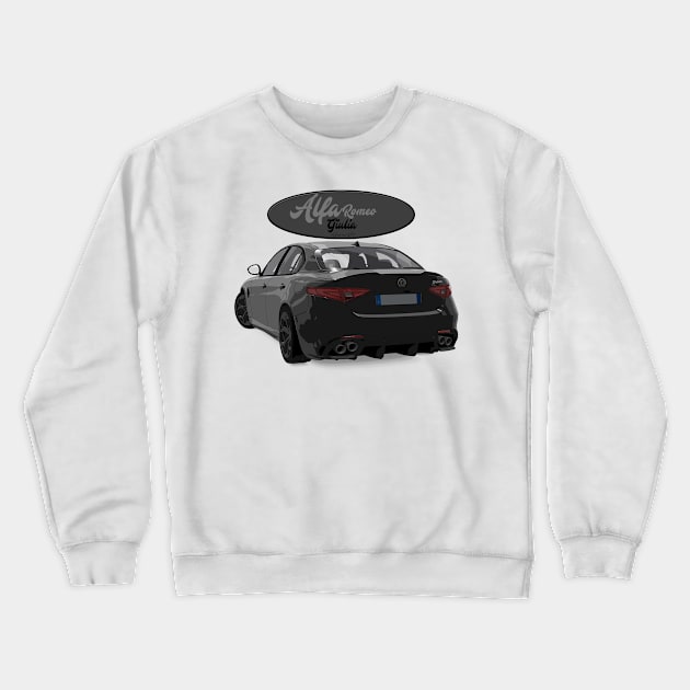 ALFA ROMEO Giulia Nero Back Crewneck Sweatshirt by PjesusArt